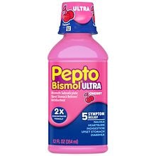 Pepto-bismol Ultra Liquid, 5 Symptom Fast Relief Cherry 