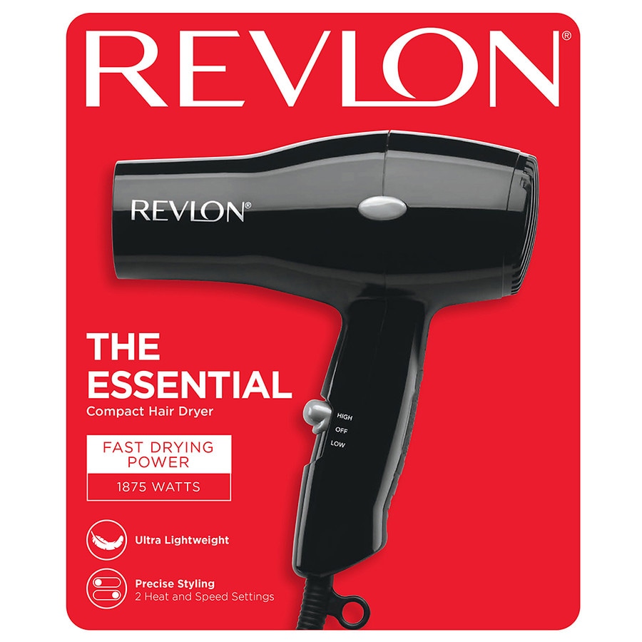 Revlon 1875W Compact and Lightweight Hair Dryer, Black | Walgreens