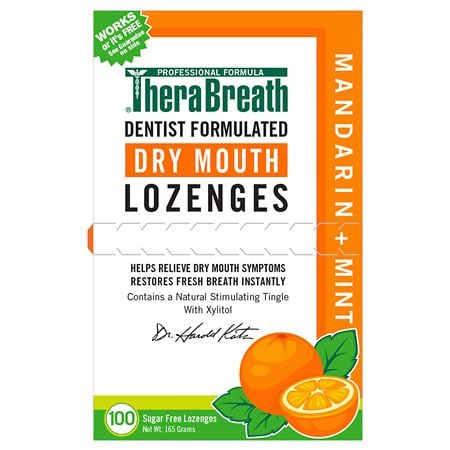 TheraBreath Dry Mouth Lozenges Mandarin Mint
