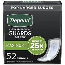 TENA for Men Level 3 Guard for Men, Super Absorbency Incontinence Protector  (4 Pack of 64 Count)