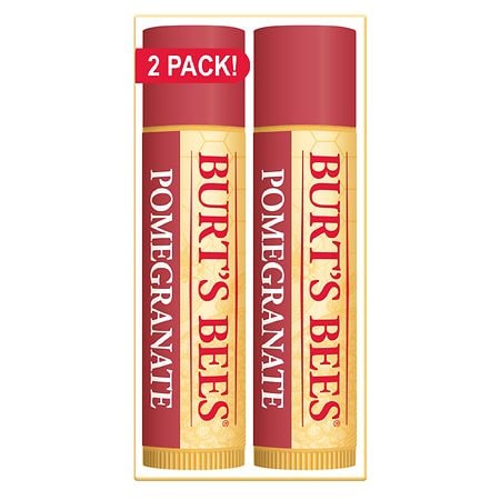 Burt's Bees 100% Natural Moisturizing Lip Balm Pomegranate with Beeswax and  Fruit Extracts, Pomegranate Oil