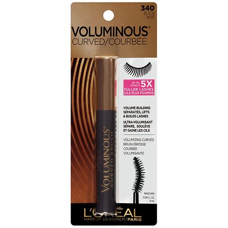 L'Oreal Paris Voluminous Original Curved Brush Mascara, Black