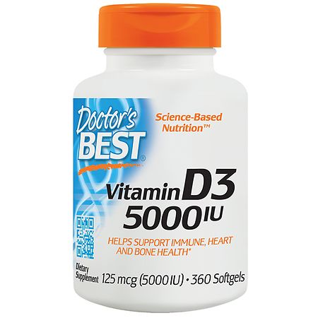 Doctor's Best Vitamin D3, 5000 IU, Softgels