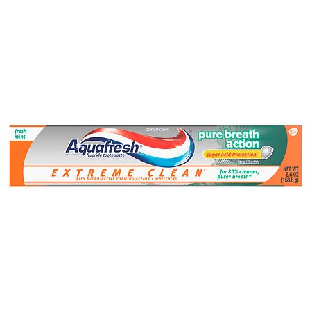 Aquafresh Extreme Clean Pure Breath Fluoride Toothpaste For Cavity Protection Fresh Mint