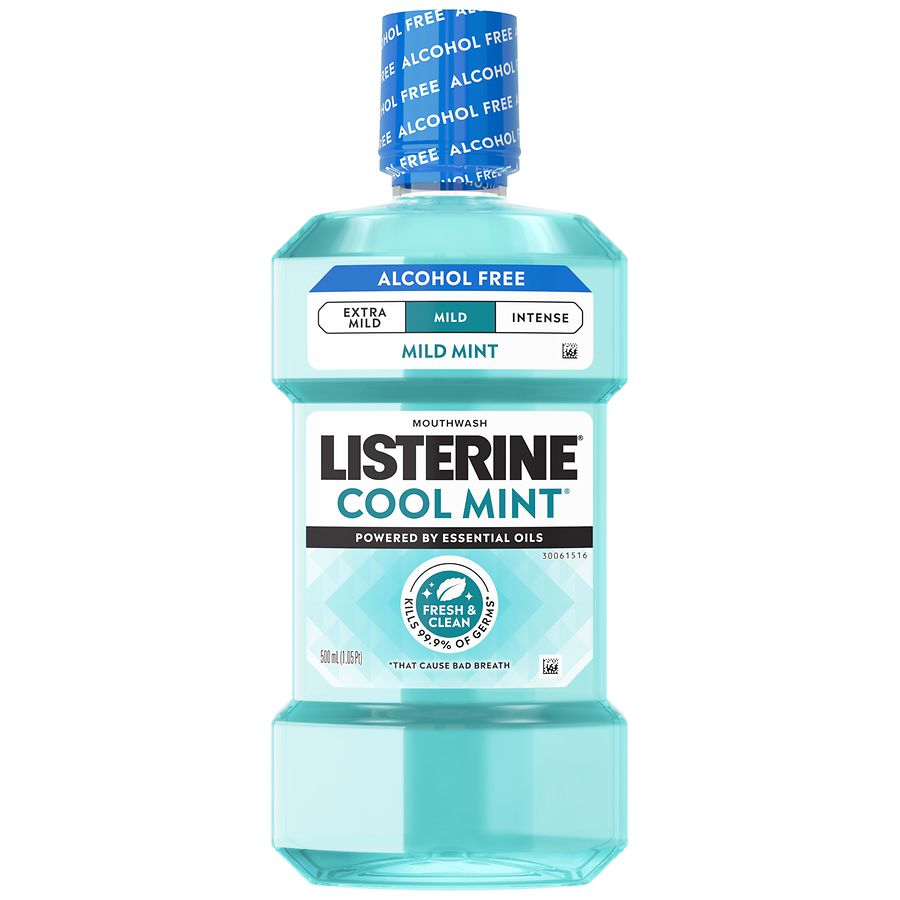 Listerine Cool Mint Alcohol Free Mild Mouthwash Mild Mint