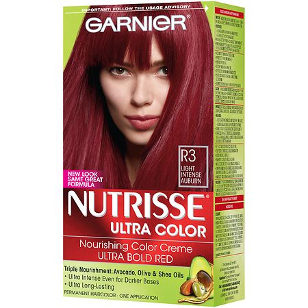 Uplifted Hurtig Undskyld mig Garnier Nutrisse Ultra Color Nourishing Hair Color Creme, R3 Light Intense  Auburn | Walgreens