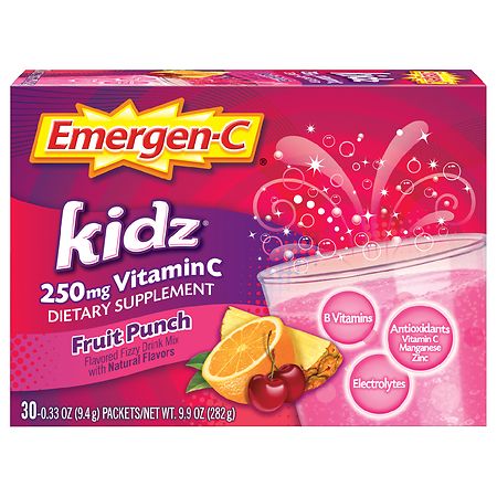 UPC 076314304042 product image for Emergen-C Kidz Vitamin C 250 mg Drink Mix with B Vitamins and Electrolytes Fruit | upcitemdb.com