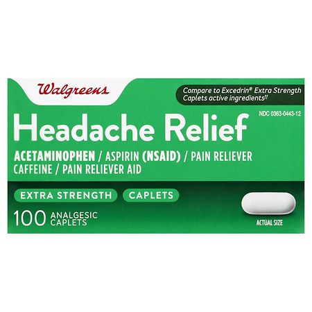 UPC 311917107349 product image for Walgreens Extra Strength Headache Relief Caplets - 100.0 ea | upcitemdb.com