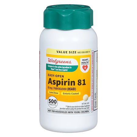 Walgreens Easy-Open Aspirin 81 Tablets