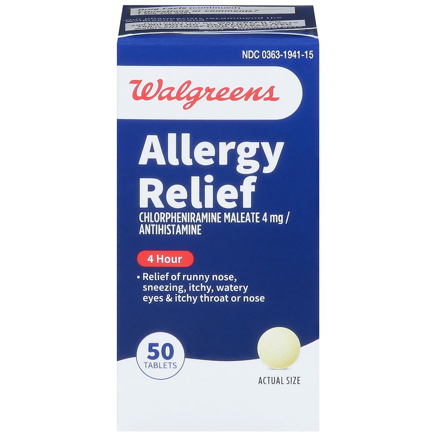 Walgreens 4 Hour Allergy Relief Tablets
