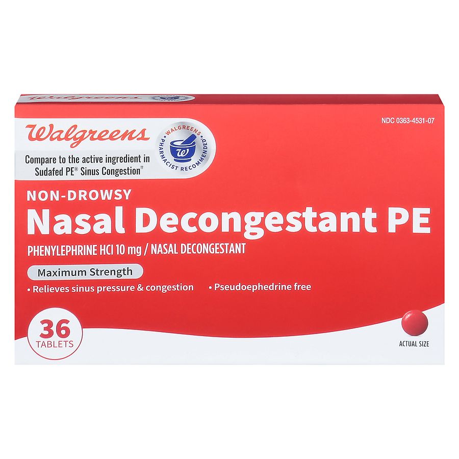 walgreens.com | Wal-Phed PE Nasal Decongestant Tablets