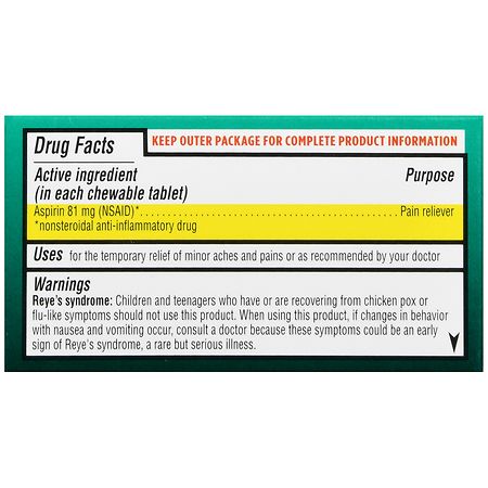 Walgreens Aspirin 81 Chewable Tablets Orange