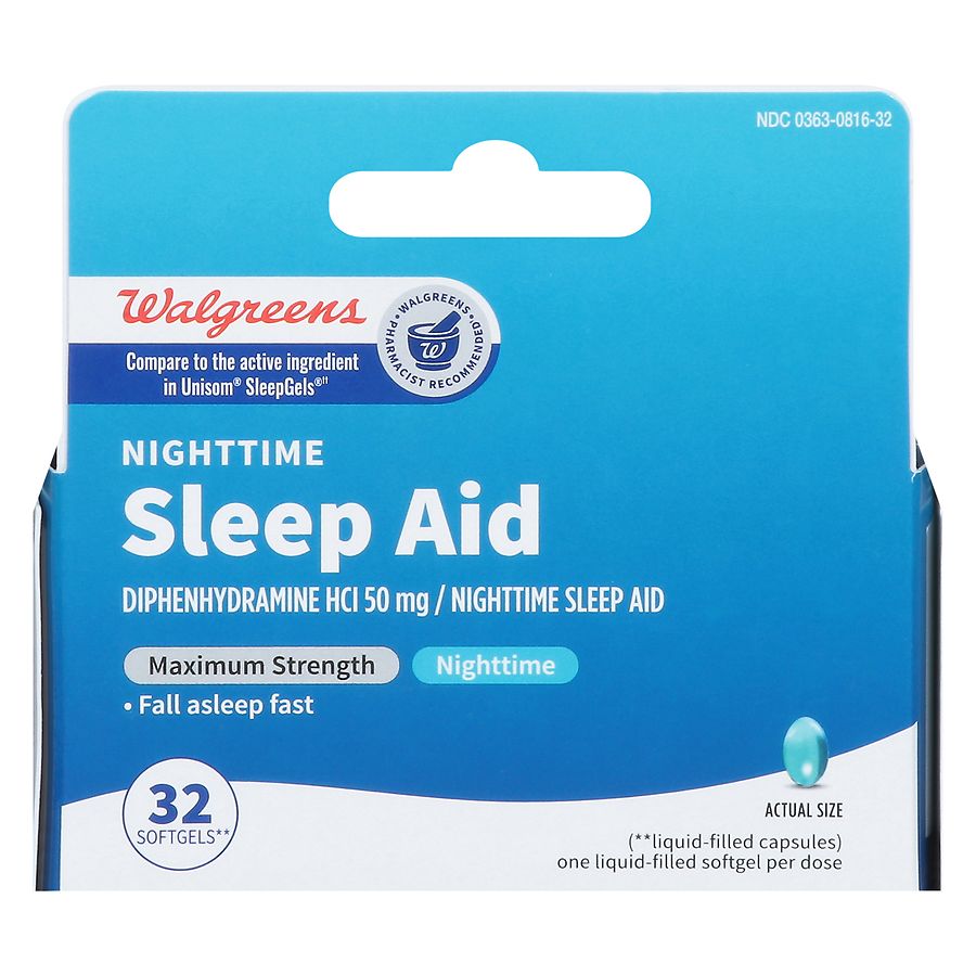 Walgreens Nighttime Sleep Aid Softgels