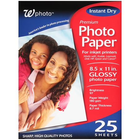 Walgreens Premium Photo Paper 8.5 x 11 in Glossy