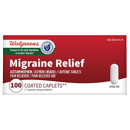 Walgreens Migraine Relief Coated Caplets