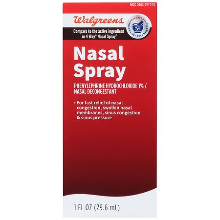 Walgreens Wal-Four Nasal Spray, Phenylephrine Hydrochloride
