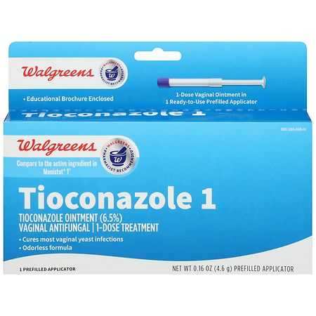 Walgreens Tioconazole Ointment 6.5 Percent, 1-Dose Treatment for Vaginal Yeast Infection