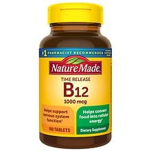 Nature Made Vitamin B12 1000 Mcg Time Release 160 Tablets | Walgreens