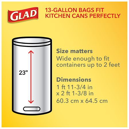 Glad ForceFlex Tall Kitchen Drawstring Trash Bags Citrus & Zest scent with  Febreze Freshness, 13 Gallon