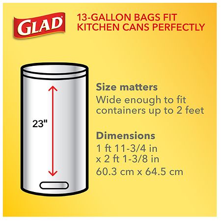 Destination Grocers  Tall Unscented Kitchen drawstring trash bags