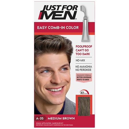 Just For Men Easy Comb-In Color, A-35 Medium Brown