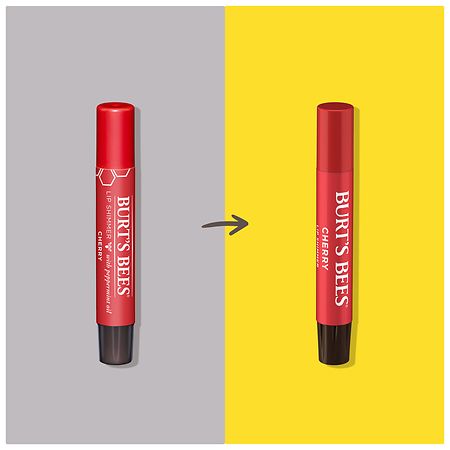 Burt's Bees Lip Shimmer, Natural Origin Lip Care 1 Tube, Cherry