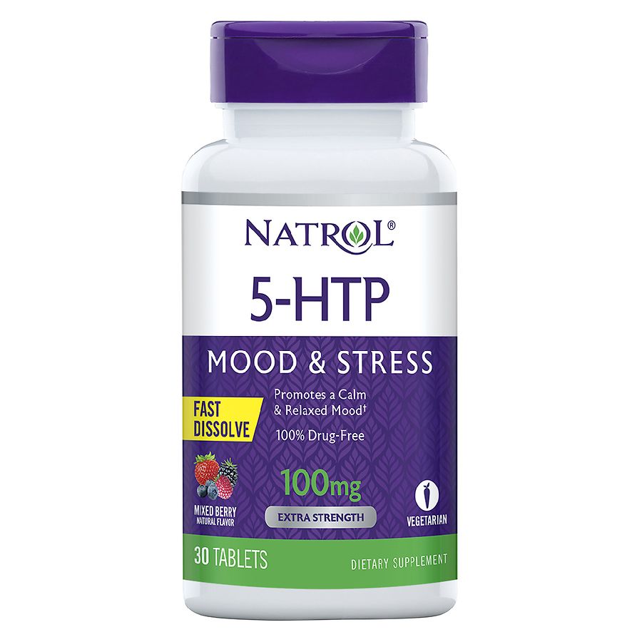 Photo 1 of 5-HTP Fast Dissolve 100 mg Mixed Berry    BB 10.31.24