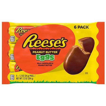 Reese's Peanut Butter Eggs, Easter Candy, Packs Milk Chocolate