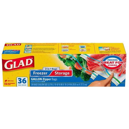 Buy Glad Zipper Food Storage Freezer Bags  Gallon Size  30 Count Package  May Vary Online at desertcartINDIA