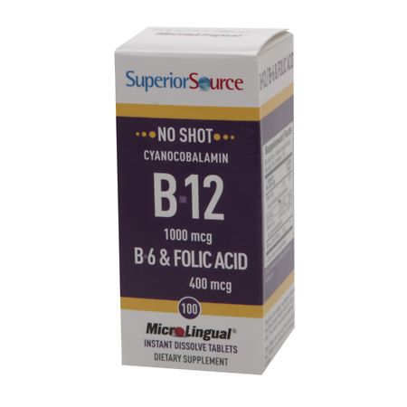Superior Source No Shot B6/B12/Folic Acid, Dissolve Tablets