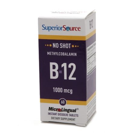 Superior Source No Shot Methylcobalamin B12 1,000mcg, Dissolve Tablets