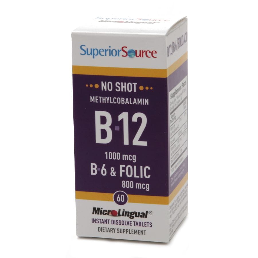 Soms Harmonisch postkantoor Superior Source No Shot Methylcobalamin B12/B6/Folic Acid 800mcg, Dissolve  Tablets | Walgreens