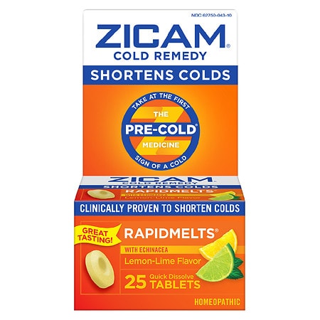 Zicam Cold Remedy RapidMelts Quick Dissolve Tablets with Echinacea Lemon-Lime