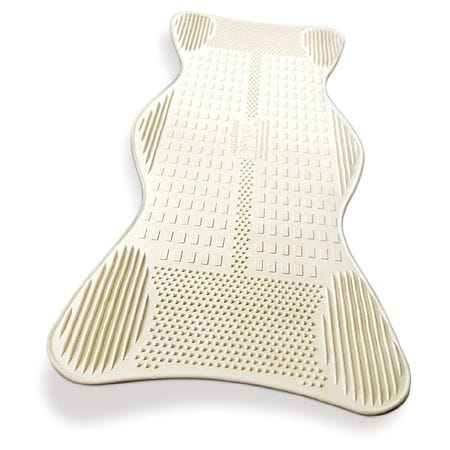 AquaSense Non-Slip Bath Mat with Invigorating Massage Zones Small White