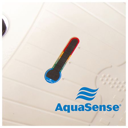 AquaSense Non-Slip Bath Mat with Invigorating Massage Zones Small White