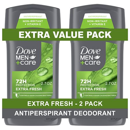 Dove Men+Care Antiperspirant Deodorant Stick Extra Fresh, Twin