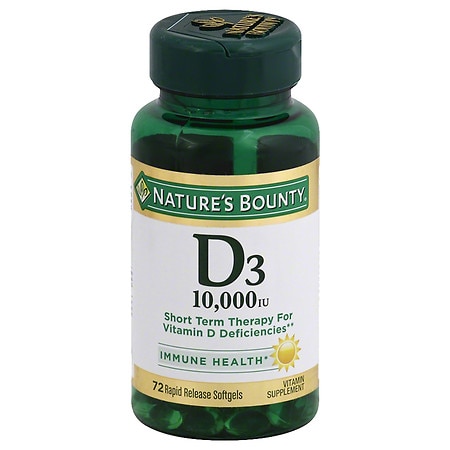 Nature's Bounty D3 10,000 IU Vitamin Supplement Softgels
