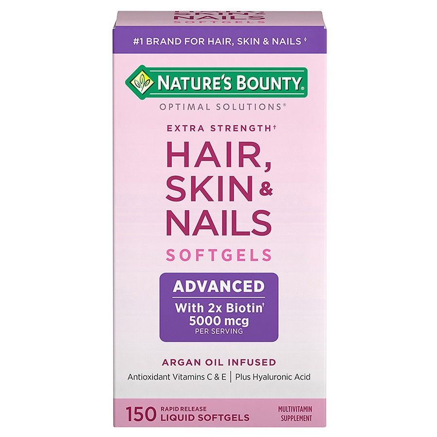 Nature's Bounty Biotin 10,000mcg 120 Softgels Supports Healthy Hair, Skin,  Nails | eBay