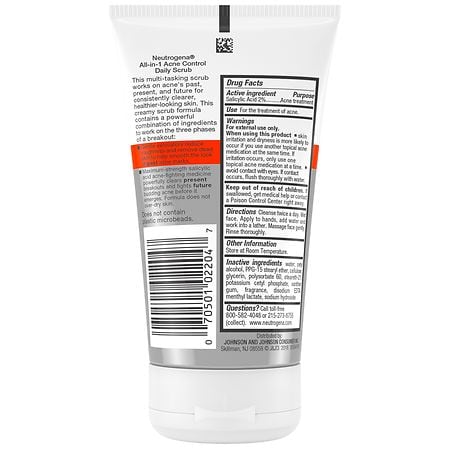 Neutrogena All in 1 Acne Control Daily Scrub Acne Treatment