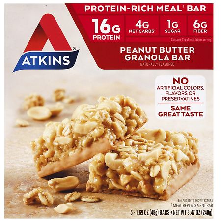 Atkins Advantage Peanut Butter Granola Bars Low Carb Peanut Butter Granola