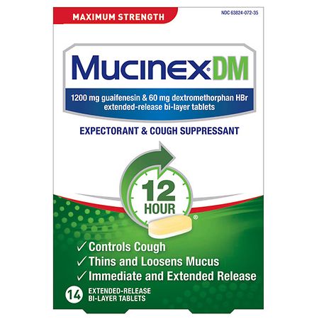 MucinexDM 12 Hour Expectorant & Cough Suppressant Tablets