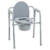 Drive Medical Steel Folding Bedside Commode Gray | Walgreens
