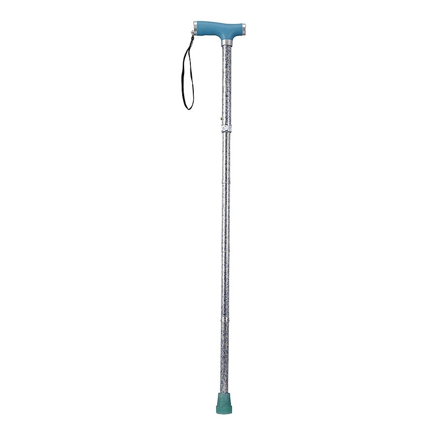 Drive Medical Folding Canes with Glow Gel Grip Handle Light Blue
