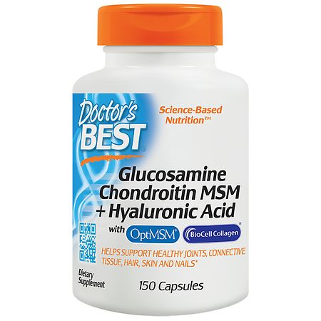 Doctor's Best Glucosamine Chondroitin MSM + Hyaluronic Acid, Capsules
