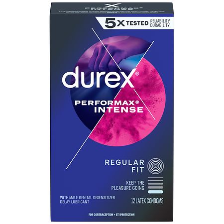 Durex Performax Intense Natural Latex Condoms, Ultra Fine
