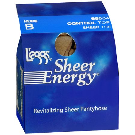 Leggs Sheer Energy Control Top Pantyhose, Satin Gloss Medium Support 2  Pair