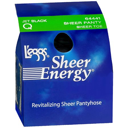 Leggs Sheer Energy Revitalizing Sheer Pantyhose, Off Black