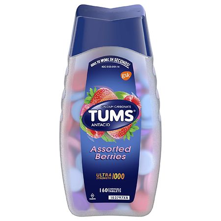 Tums Antacid Chewable Tablets Assorted Berries