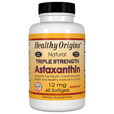 Healthy Origins Astaxanthin 12mg Triple Strength, Softgels