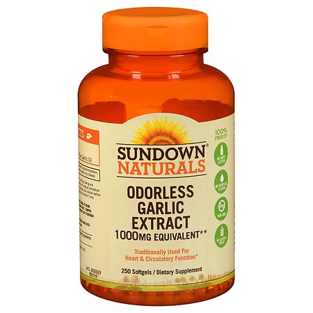 Sundown Naturals Odorless Garlic 1000mg, Softgels